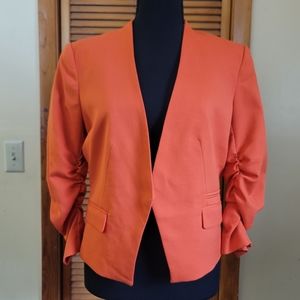 NWT H&M Women's Ruched Sleeve Blazer Jacket Size 8